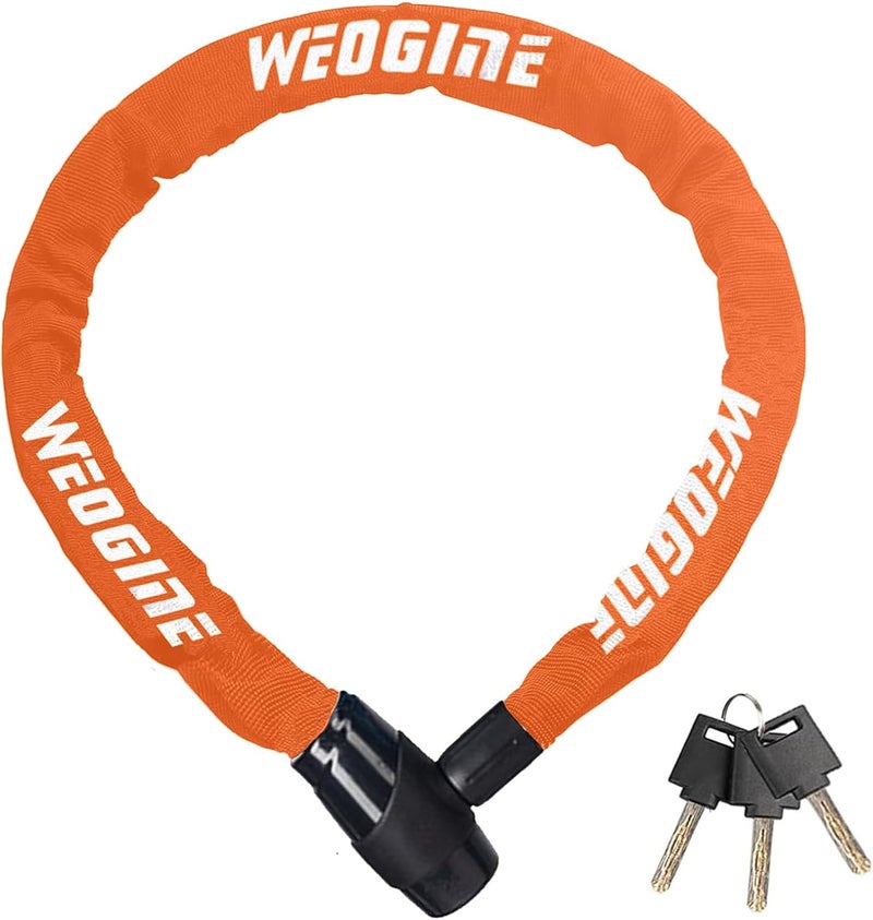 Weogine Heavy Duty Anti-Theft Chain Lock - 2.72 Ft Security Lock with 3 Keys, Waterproof for Scooter, Motorcycle, Door, Gate, Fence - Image 1